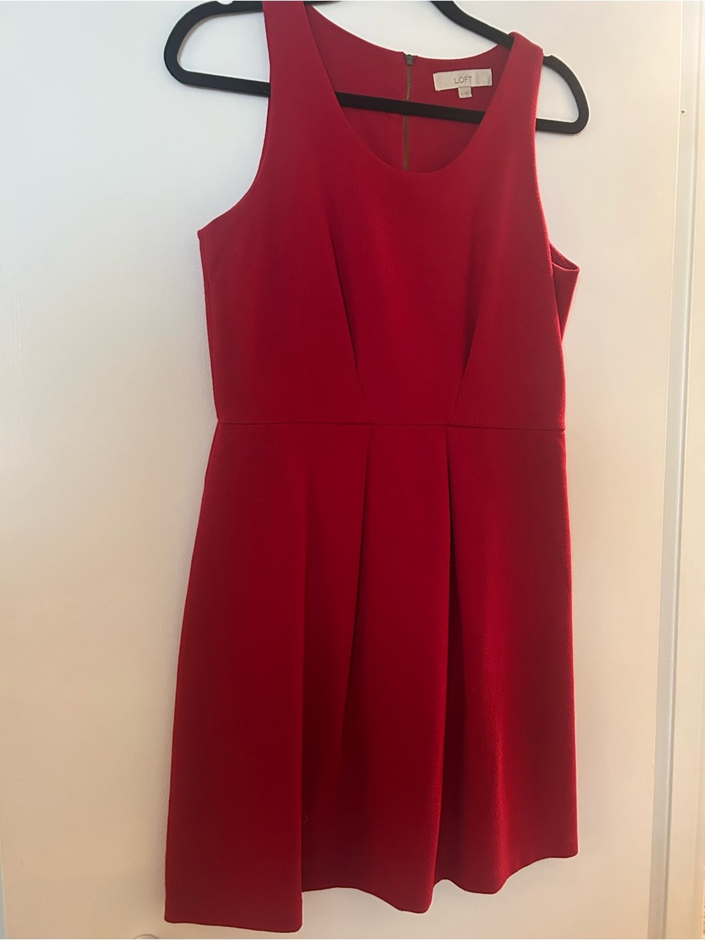 LOFT Girls' Sleeveless Red Fit-and-Flare Dress